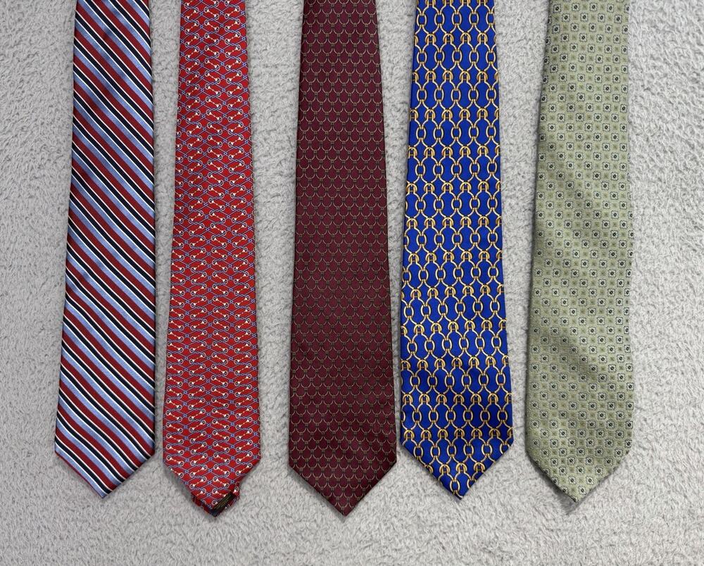 Brooks Brothers (Lot 5) Makers & Merchants Silk Woven In Italy & Made In USA Tie